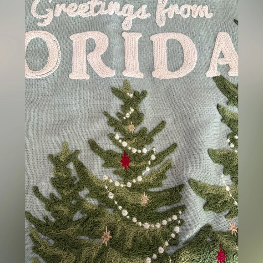 12x18 Season's Greetings from Florida Holiday Throw Pillow Cover